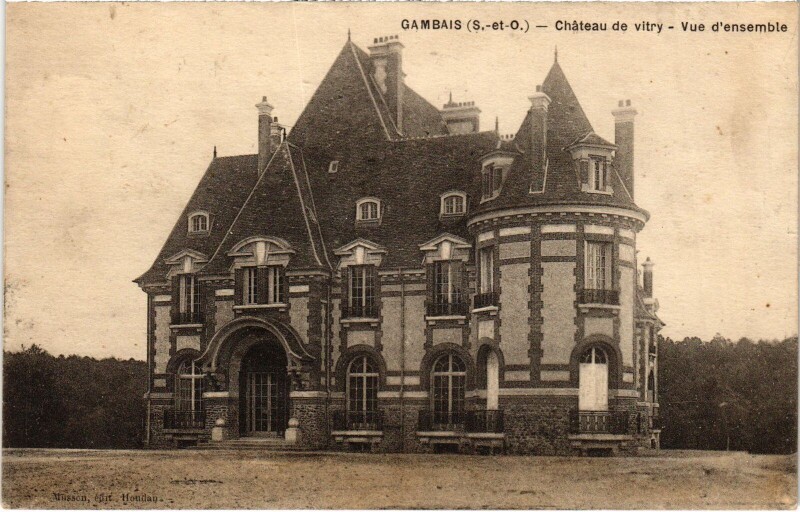 Carte postale ancienne Gambais Chateau de Vitry - Vue d'Ensemble à Gambais