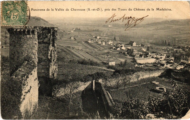 Carte postale ancienne Chevreuse Panorama de la Vallee de Chevreuse à Chevreuse
