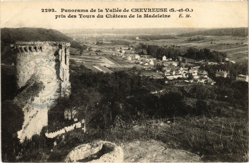 Carte postale ancienne Chevreuse Panorama de la Vallee de Chevreuse à Chevreuse