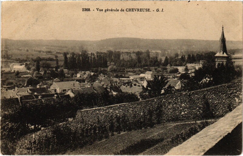 Carte postale ancienne Chevreuse Vue Generale à Chevreuse