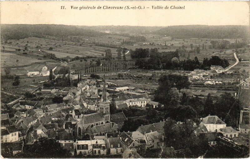 Carte postale ancienne Chevreuse Vue Generale à Chevreuse