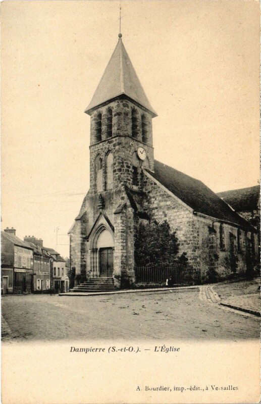 Carte postale ancienne Dampierre Eglise