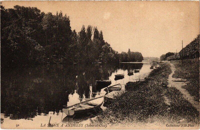 Carte postale ancienne Andresy La Seine a Andresy