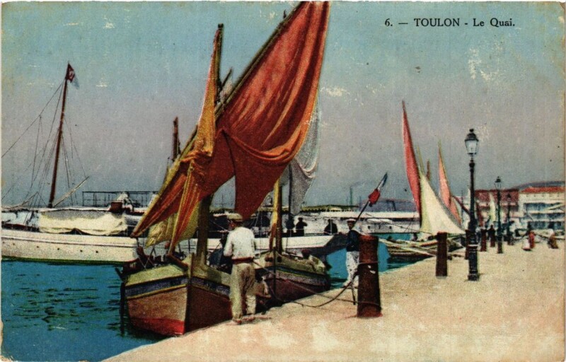 Carte postale ancienne Toulon Le Quai à Toulon