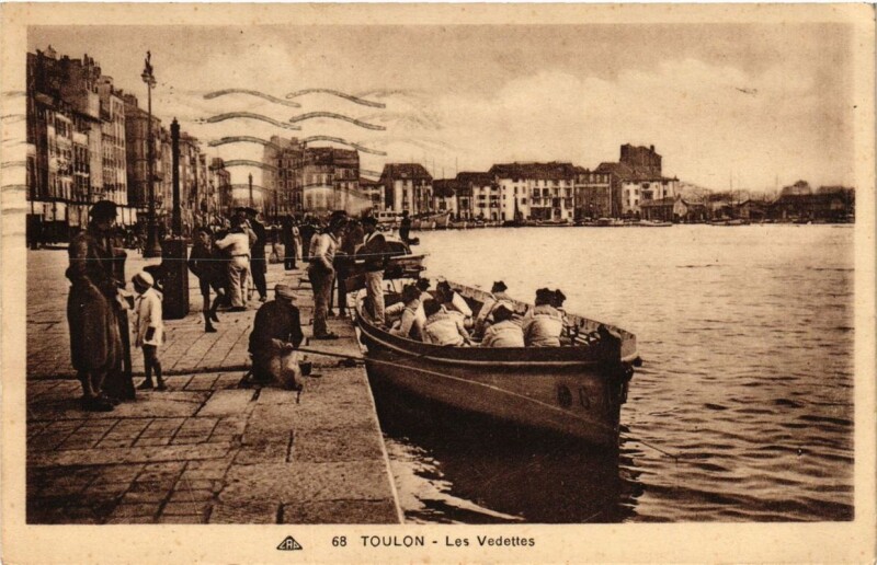 Carte postale ancienne Toulon Les Vedettes à Toulon
