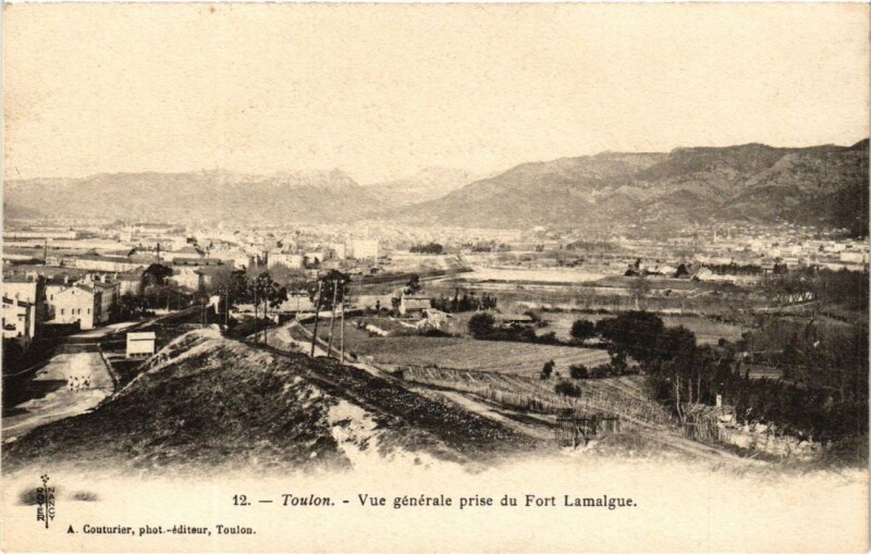 Carte postale ancienne Toulon Vue générale prise du Fort Lamalgue à Toulon
