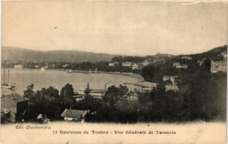 Carte postale ancienne Environs de Toulon Vue générale de Tamaris à Toulon