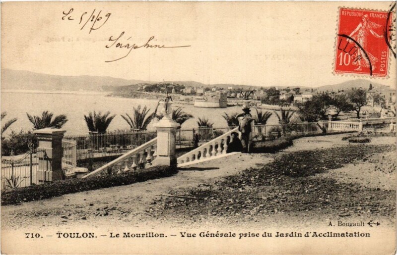 Carte postale ancienne Toulon Le Mourillon-Vue générale à Toulon