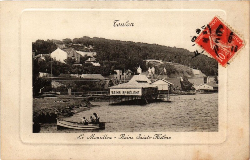 Carte postale ancienne Toulon Le Mourillon-Bains Sainte-Héléne à Toulon