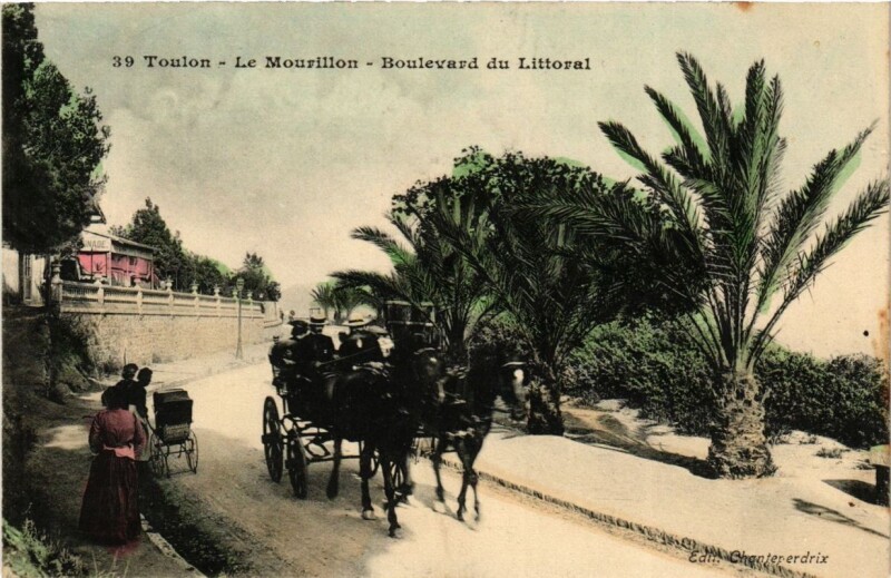 Carte postale ancienne Toulon Le Mourillon-Boulevard du Littoral à Toulon