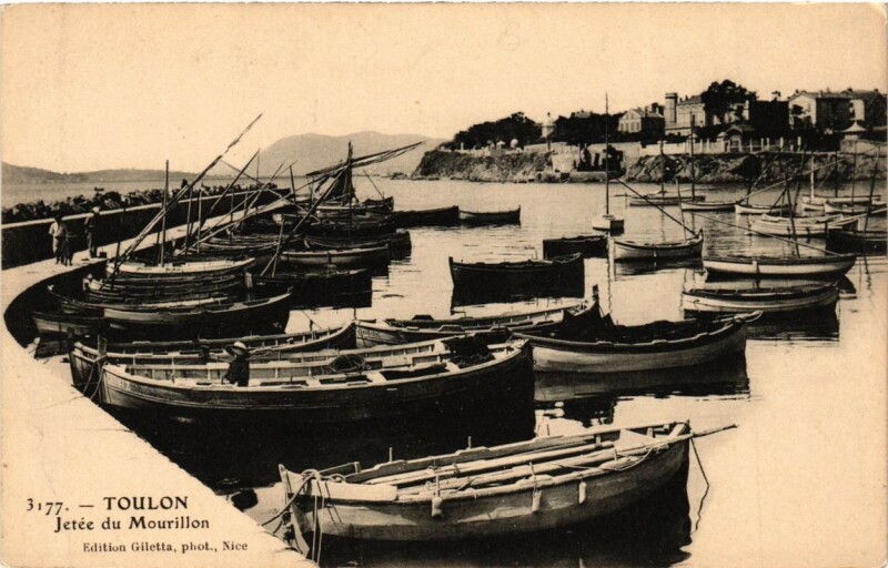 Carte postale ancienne Toulon Jetée du Mourillon à Toulon