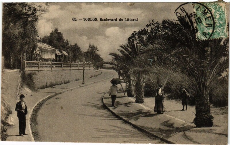 Carte postale ancienne Toulon Boulevard du Littoral à Toulon