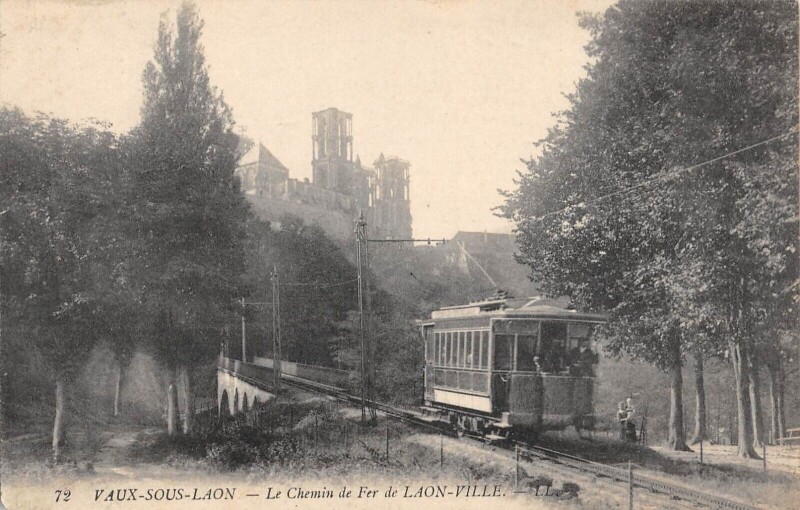 Carte postale ancienne Vaux Sous Laon - Le Chemin De Fer De Laon Ville - Tramay