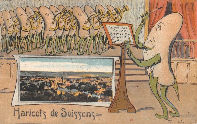 Carte postale ancienne Haricots De Soissons à Soissons