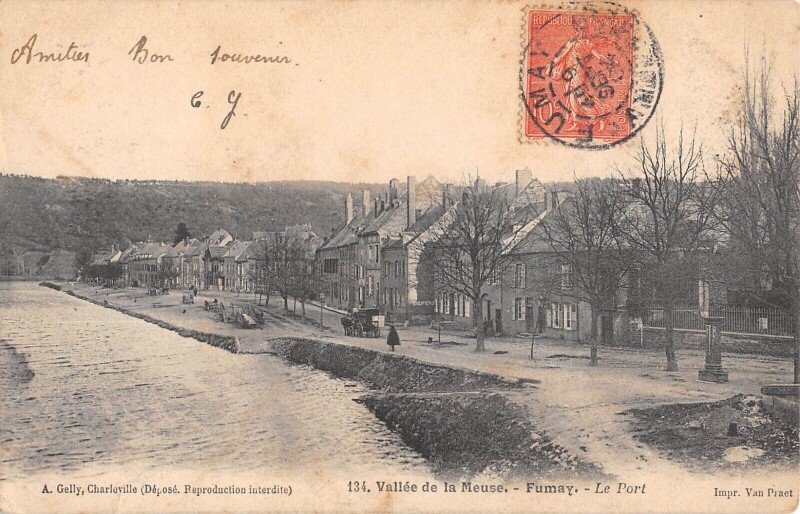 Carte postale ancienne Vallee De La Meuse - Fumay - Le Port à Fumay