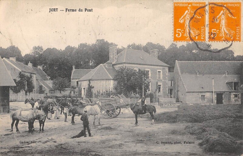Carte postale ancienne Jort - Ferme Du Pont