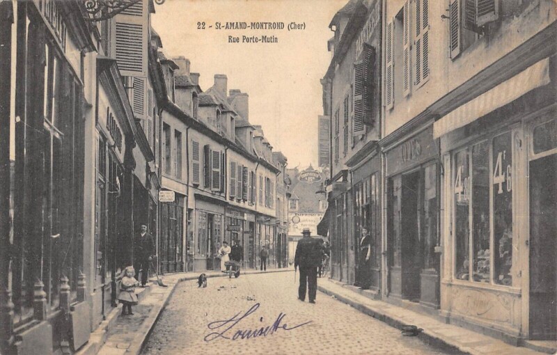 Carte postale ancienne Saint Amand Montrond - Rue Porte Mutin à Saint-Amand-Montrond