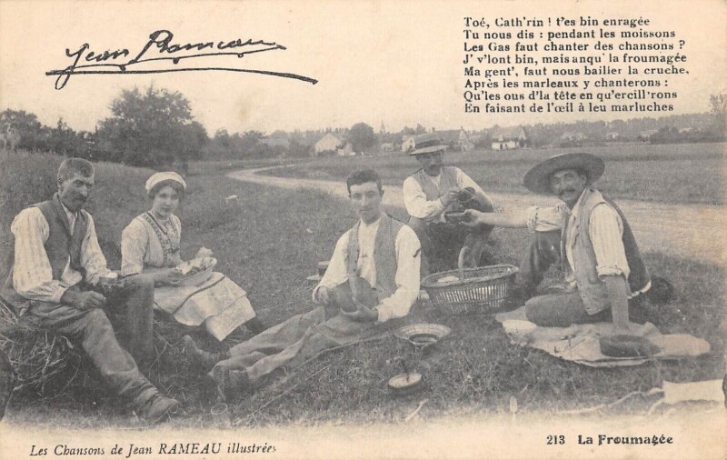 Carte postale ancienne Chansons De Jean Rameau - La Froumagee