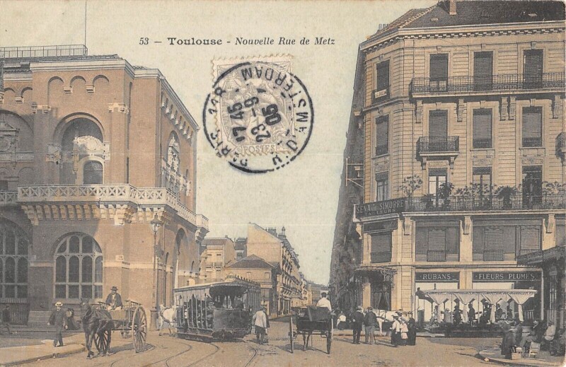 Carte postale ancienne Toulouse - Nouvelle Rue De Metz à Toulouse
