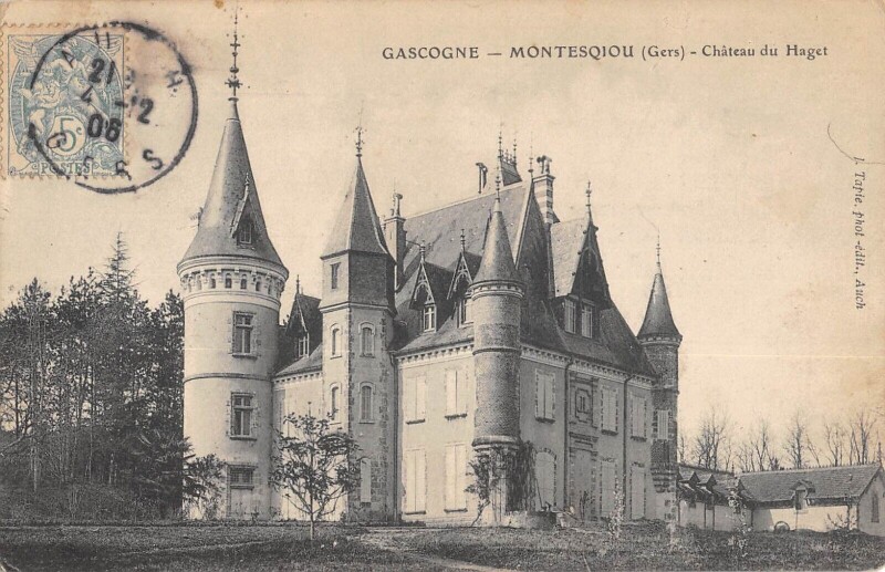 Carte postale ancienne Montesqiou - Chateau Du Haget à Haget