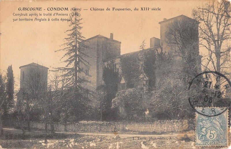 Carte postale ancienne Condom - Chateau De Fousseries à Condom