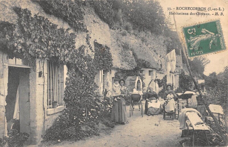 Carte postale ancienne Rochecorbon - Habitations Des Coteaux à Rochecorbon