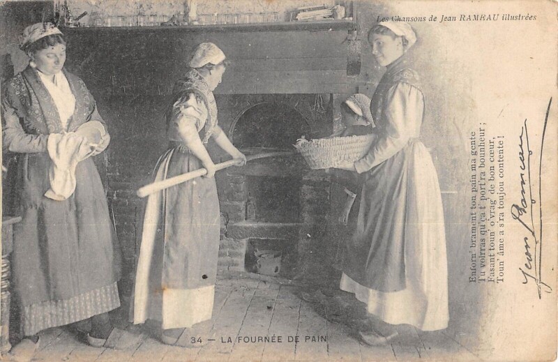 Carte postale ancienne Chansons De Jean Rameau - La Fournee De Pain