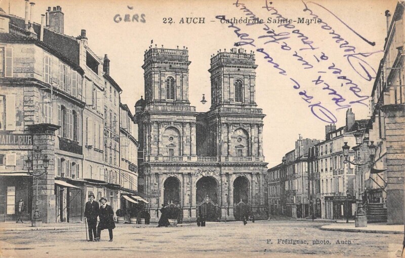Carte postale ancienne Auch - Cathedrale Sainte Marie à Sainte-Marie