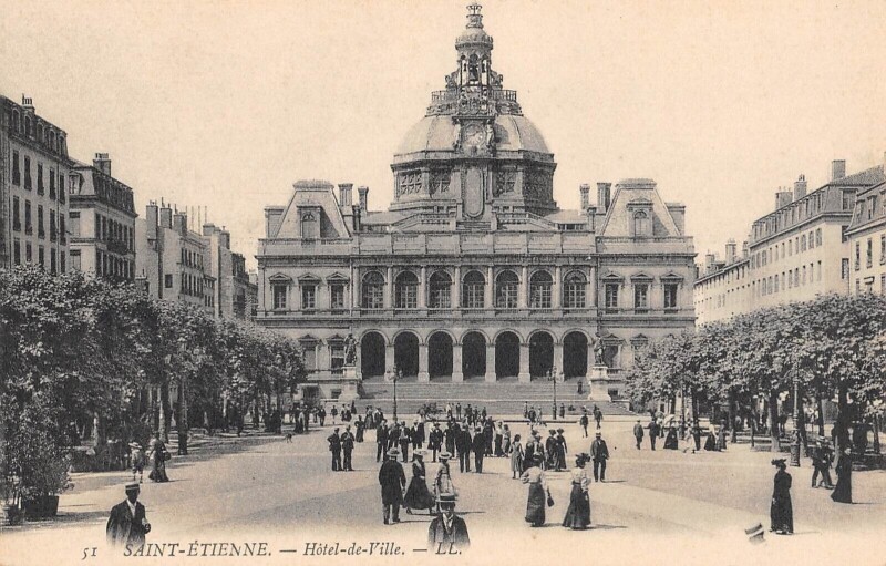 Carte postale ancienne Saint Etienne - Hotel De Ville
