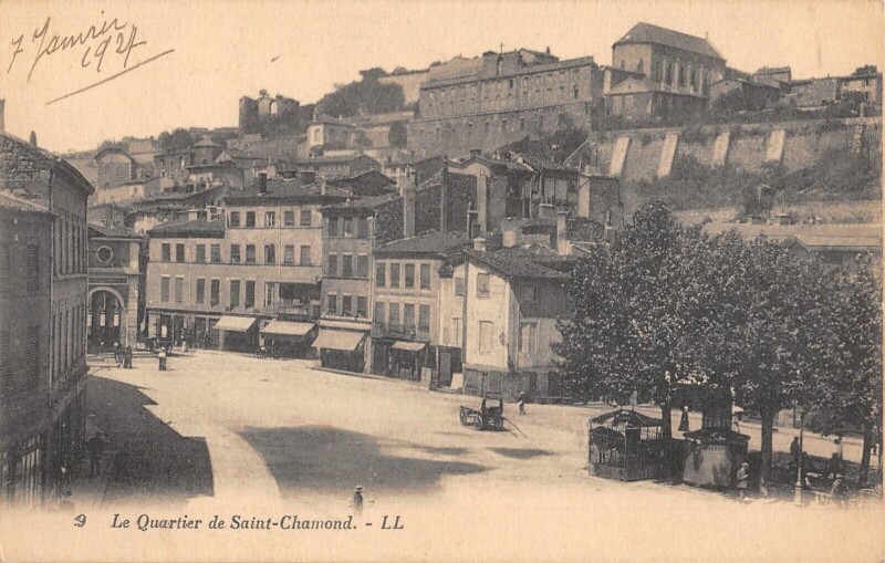 Carte postale ancienne Le Quartier De Saint Chamond à Saint-Chamond