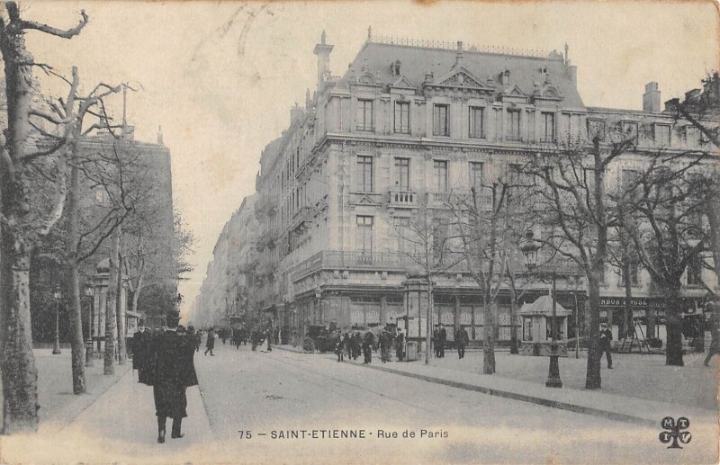 Carte postale ancienne Saint Etienne - Rue De Paris