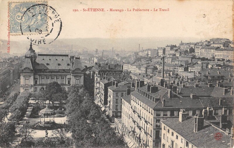 Carte postale ancienne Saint Etienne - Marengo - Prefecture - Le Treuil