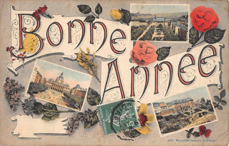 Carte postale ancienne Saint Etienne - Bonne Annee