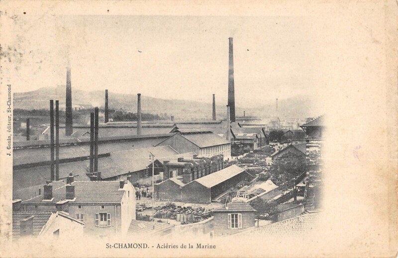 Carte postale ancienne Saint Chamond - Acieries De La Marine à Saint-Chamond