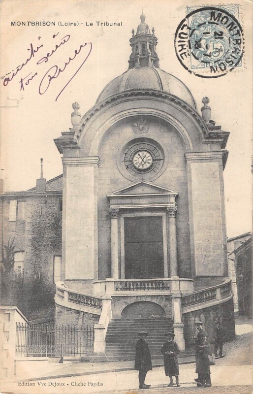 Carte postale ancienne Montbrison - Le Tribunal à Montbrison