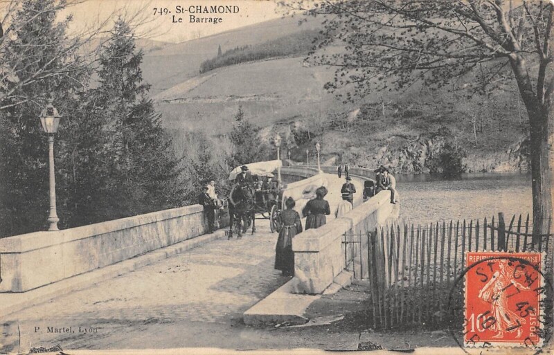 Carte postale ancienne Saint Chamond - Le Barrage à Saint-Chamond