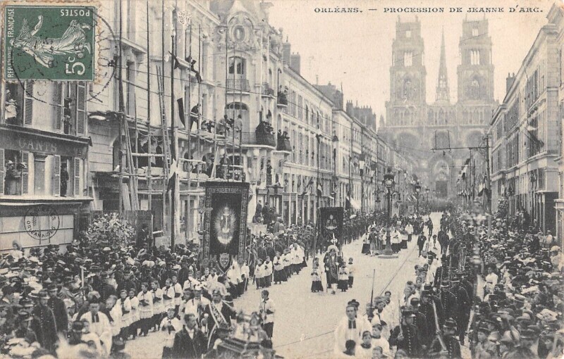 Carte postale ancienne Orleans - Procession De Jeanne D'Arc