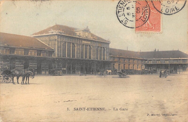 Carte postale ancienne Saint Etienne - La Gare