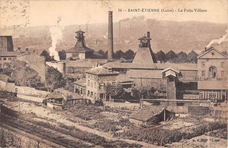Carte postale ancienne Saint Etienne - Le Puits Villiers