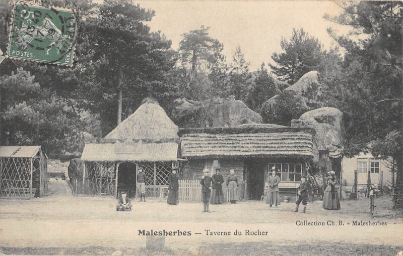 Carte postale ancienne Malesherbes - Taverne Du Rocher