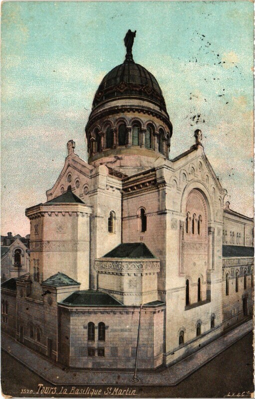Carte postale ancienne Tours Basilique Saint-Martin à Tours