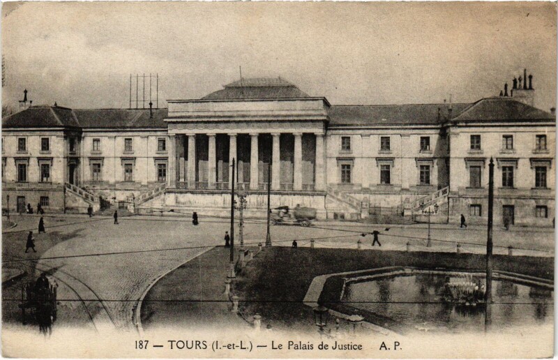 Carte postale ancienne Tours Palais de Justice à Tours