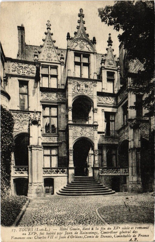 Carte postale ancienne Tours - Hotel Gouin à Tours