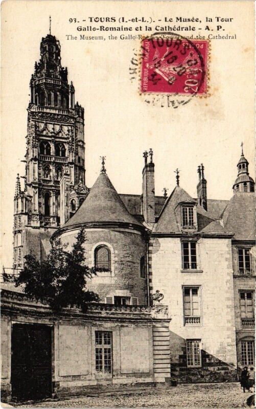 Carte postale ancienne Tours Le Musee Tour Gallo Romaine à Tours