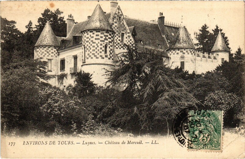Carte postale ancienne Luynes Chateau de Mareuil à Luynes