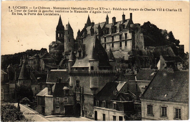 Carte postale ancienne Loches Le Chateau à Loches