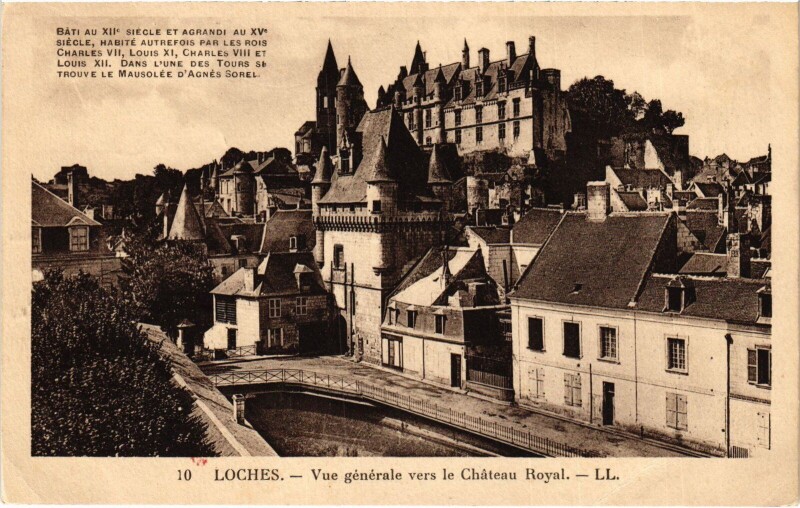 Carte postale ancienne Loches vue generale à Loches