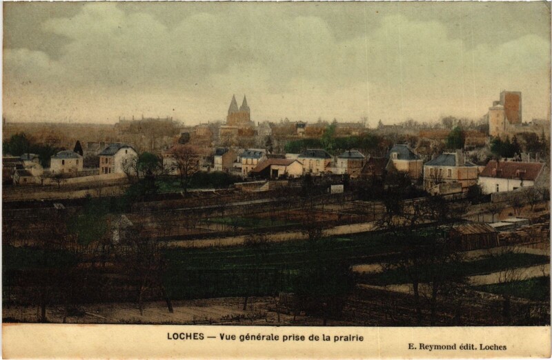 Carte postale ancienne Loches vue generale à Loches