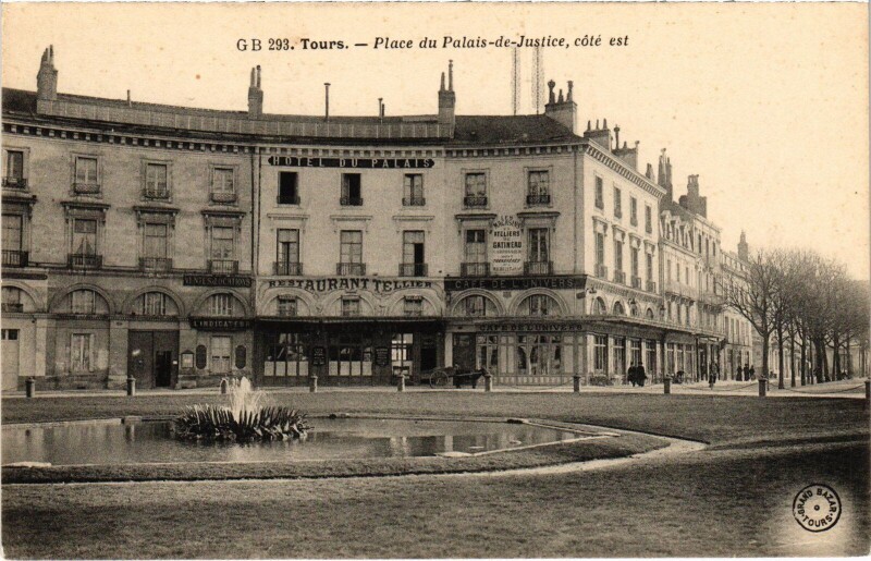 Carte postale ancienne Tours Palais de Justice à Tours