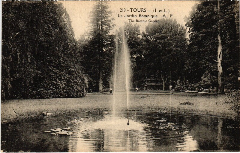 Carte postale ancienne Tours Jardin Botanique à Tours